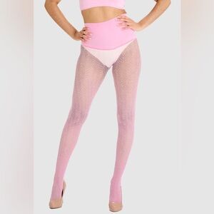 HEIST THE HERRINGBONE NET TIGHT SHERBET PINK SIZE SMALL (UK 6-8) US 2-4 NWT